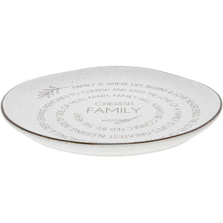 Cherish Family 10.5" Ceramic Plate