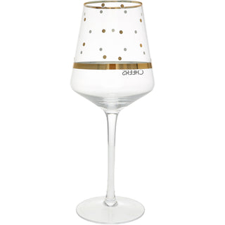 Cheers Dots 17 oz Wine Glass