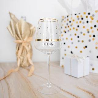 Cheers Dots 17 oz Wine Glass