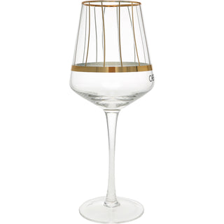 Cheers Stripes 17 oz Wine Glass