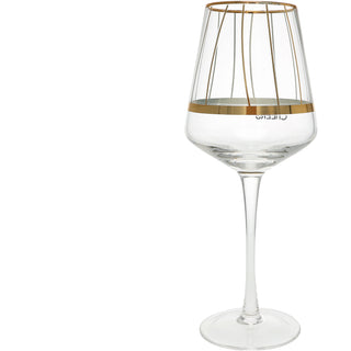 Cheers Stripes 17 oz Wine Glass