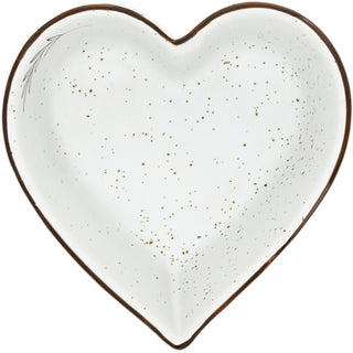 Enjoy 4.5" Ceramic Heart Bowl with Bamboo Spoon