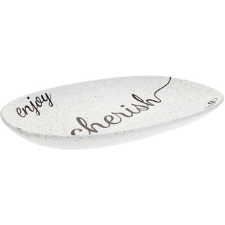 Cherish 17" Ceramic Platter with Serving Fork