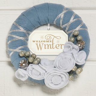 Welcome Winter 3" x 2" Hanging Plaque