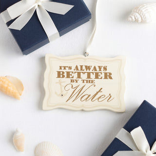 By the Water 3" x 2" Hanging Plaque