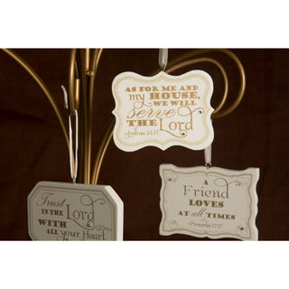 Serve the Lord 2.75" x 2.25" Hanging Plaque