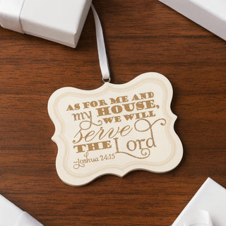 Serve the Lord 2.75" x 2.25" Hanging Plaque