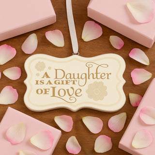 Daughter 3" x 1.75" Hanging Plaque