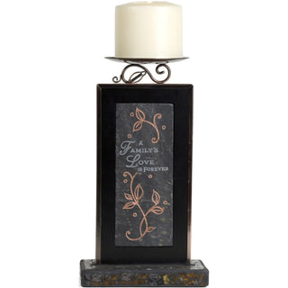 Family Mosaic 10" Slate Candle Holder