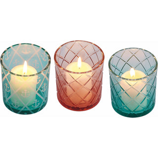 Anchors Away 3 Assorted Votive Holders