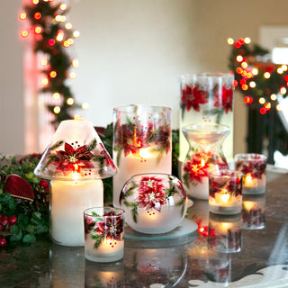 Poinsettia Candle Tray