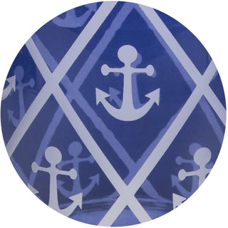 Blue Anchor Jar Candle Holder