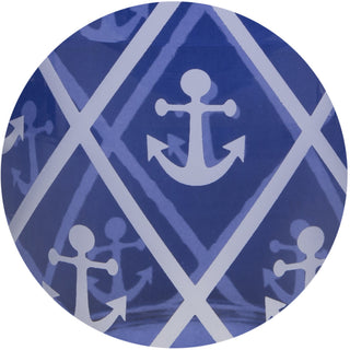Blue Anchor Jar Candle Holder