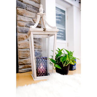 Blue Anchor Jar Candle Holder