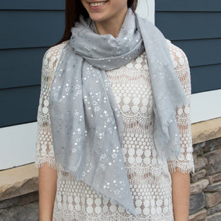 Star Gray 27.5" x 71" In Memory Scarf