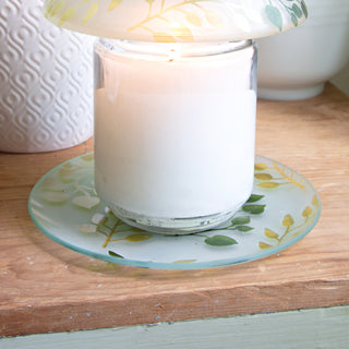 Green Fern Candle Tray