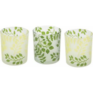 Green Fern 3 Assorted Votive Holders