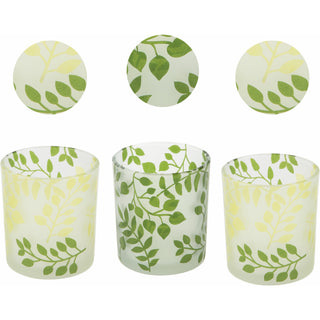 Green Fern 3 Assorted Votive Holders