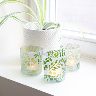 Green Fern 3 Assorted Votive Holders