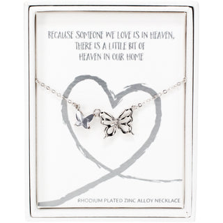 Heaven 16"-18" Butterfly Memorial Necklace