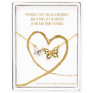 Whispers 16"-18"  Butterfly Memorial  Necklace