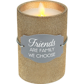 Friends 4.75" Bronze Glitter Realistic Flame Candle