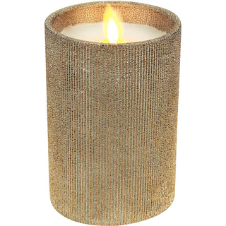 Friends 4.75" Bronze Glitter Realistic Flame Candle