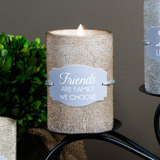 Friends 4.75" Bronze Glitter Realistic Flame Candle