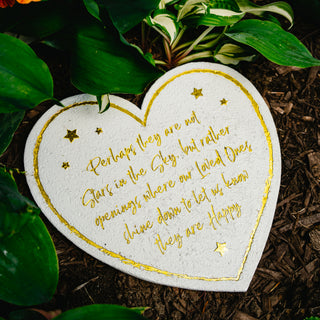Stars in the Sky 11" Heart Garden Stone