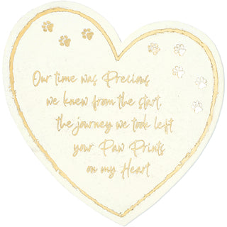 Pawprints 11" Heart Garden Stone