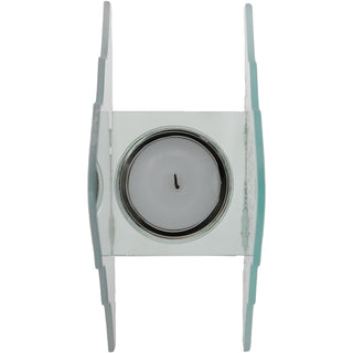 Christmas Night 5.75" x 7" Mirrored Glass Candle Holder