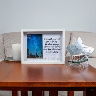 Stars in the Sky 6" x 6" Mirrored Glass Candle Holder