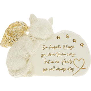 Cat Angel 7.5" x 5" Pet Memorial Stone