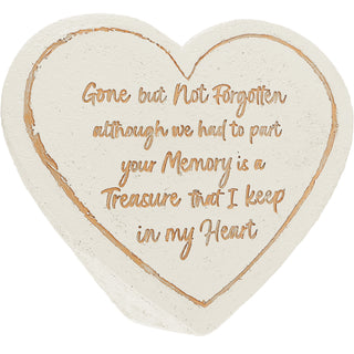 Not Forgotten 5" Heart Memorial Stone