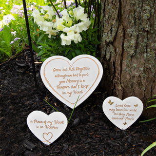 Not Forgotten 5" Heart Memorial Stone