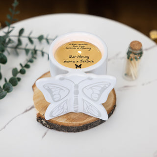 Mother 8 oz 100% Soy Wax Reveal Butterfly Candle Scent: Tranquility
