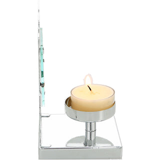 Hearts 4.25" Glass Butterfly Tea Light Holder