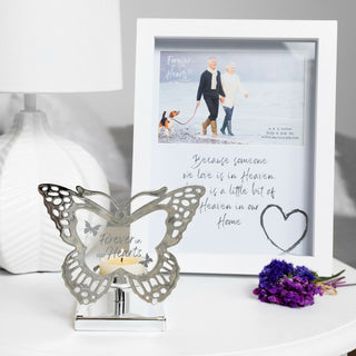 Hearts 4.25" Glass Butterfly Tea Light Holder