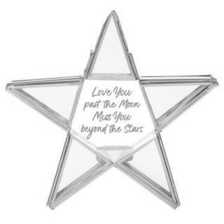 Beyond 8.25" Glass Star Tea Light Holder