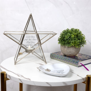 Beyond 8.25" Glass Star Tea Light Holder