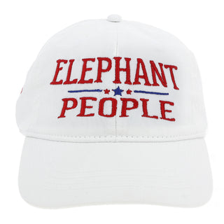 Elephant White Adjustable Hat