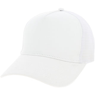Blank White Mesh White Adjustable Hat