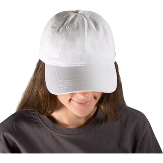 Blank White White Adjustable Hat