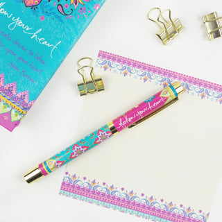 Follow Your Heart Boxed Gift Pen with Indigo (Purple) Ink