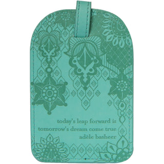 Tahitian Turquoise Gift Boxed Vegan Leather Luggage Tag