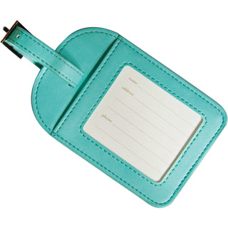 Tahitian Turquoise Gift Boxed Vegan Leather Luggage Tag