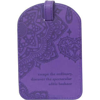 Violet Gift Boxed Vegan Leather Luggage Tag