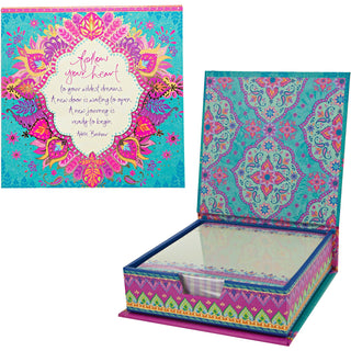 Follow Your Heart 5.25" x 5.25" x 1.75" Note Box